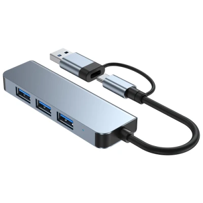 Nuovo arrivo due in uno Tpyec Hub 4in1 USB 3.0 Splitter Docking Station per laptop