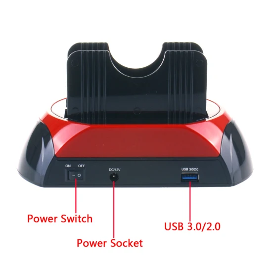 Docking station per HDD All-in-One di alta qualità Anera con porta USB 3.0 2.0 per custodia SSD HDD SATA IDE da 2,5/3,5